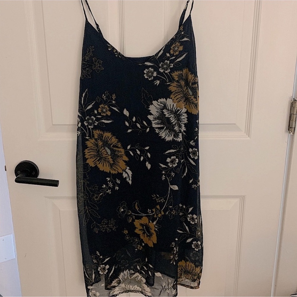 Kendall & Kylie Navy Boho Hippie Floral Midsummer Night’s Dream Mini Dress